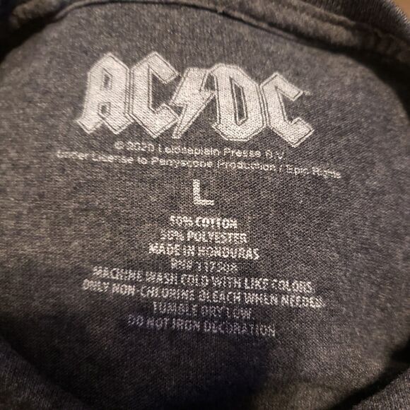 AC/DC Gray Pullover T-shirt Men's Sz L - Picture 4 of 4